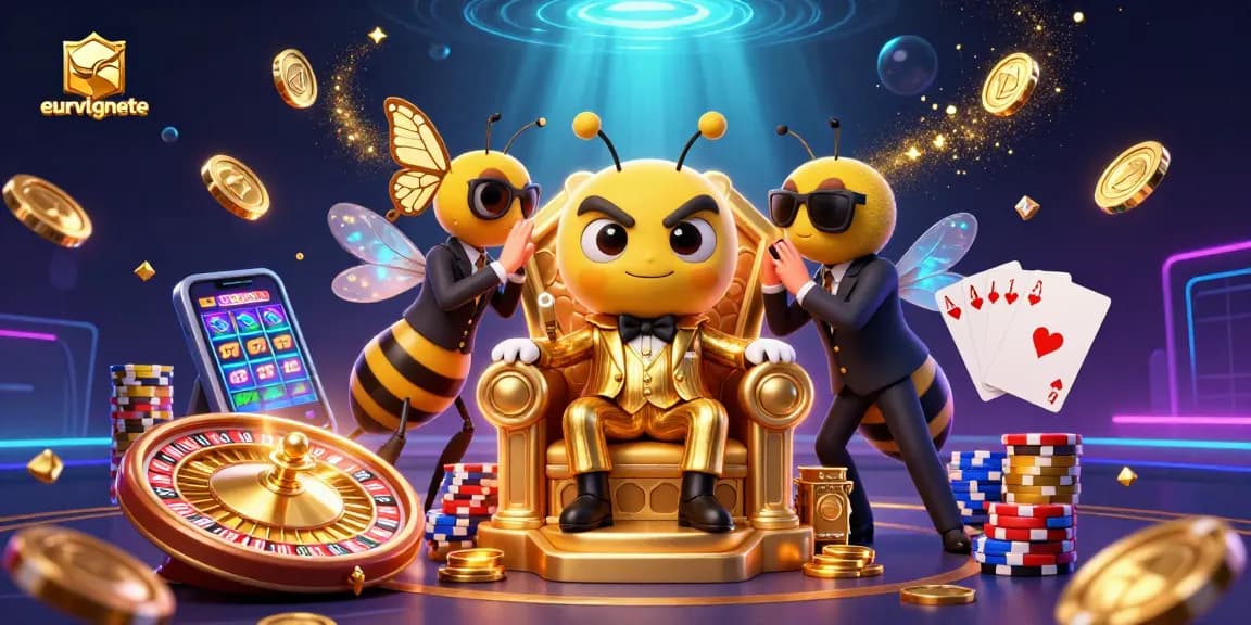 Experience the thrill of eurvlgnete with a vibrant casino scene featuring a bumblebee mob boss.