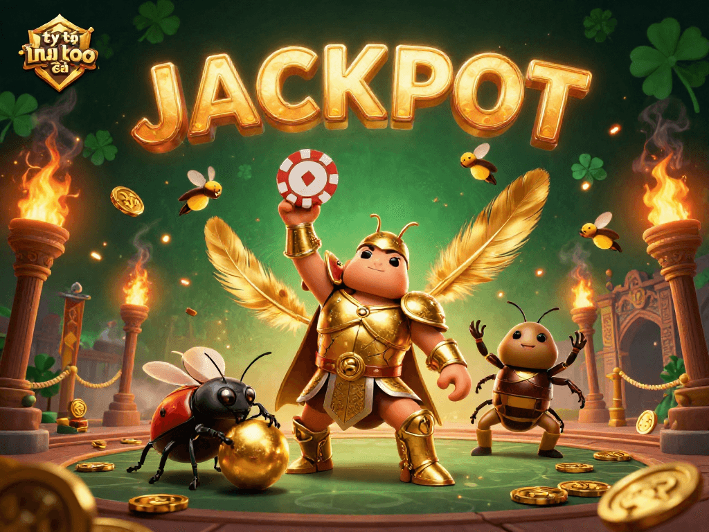 Experience thrilling gameplay with tỷ lệ kèo nhà cái as fireflies spell JACKPOT in this vibrant casino scene.