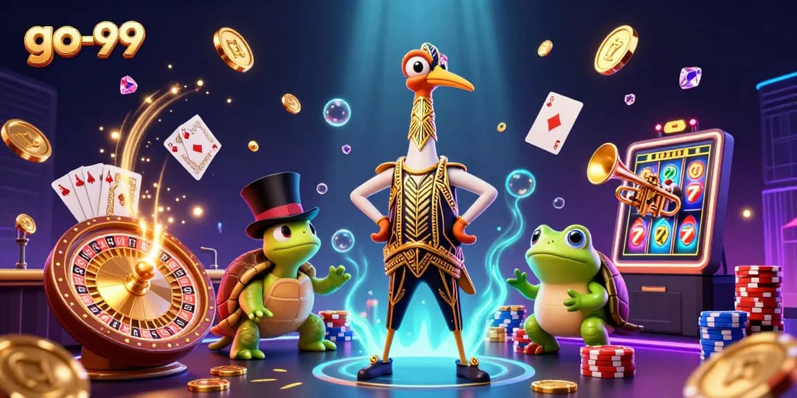 Experience the excitement of go-99 with dynamic casino elements and lively characters.