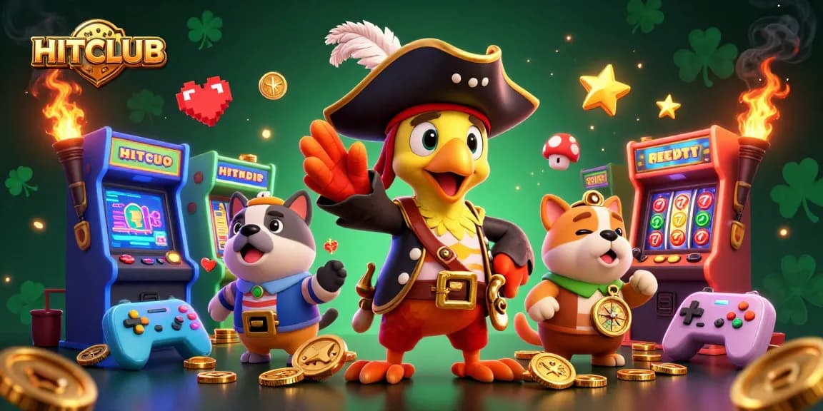 Experience thrilling gameplay with HITCLUB's vibrant casino ambiance featuring dynamic characters.
