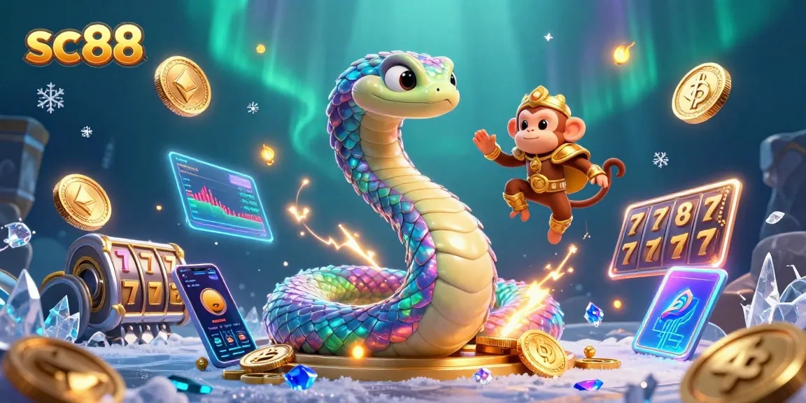 Experience sc88’s immersive gambling world with a 3D fantasy setting and vibrant crypto elements.