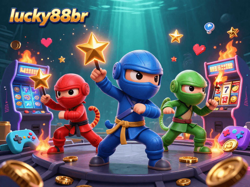 Engage with the vibrant scene of ninja chameleons in action at lucky88br casino, infused with exciting game elements.