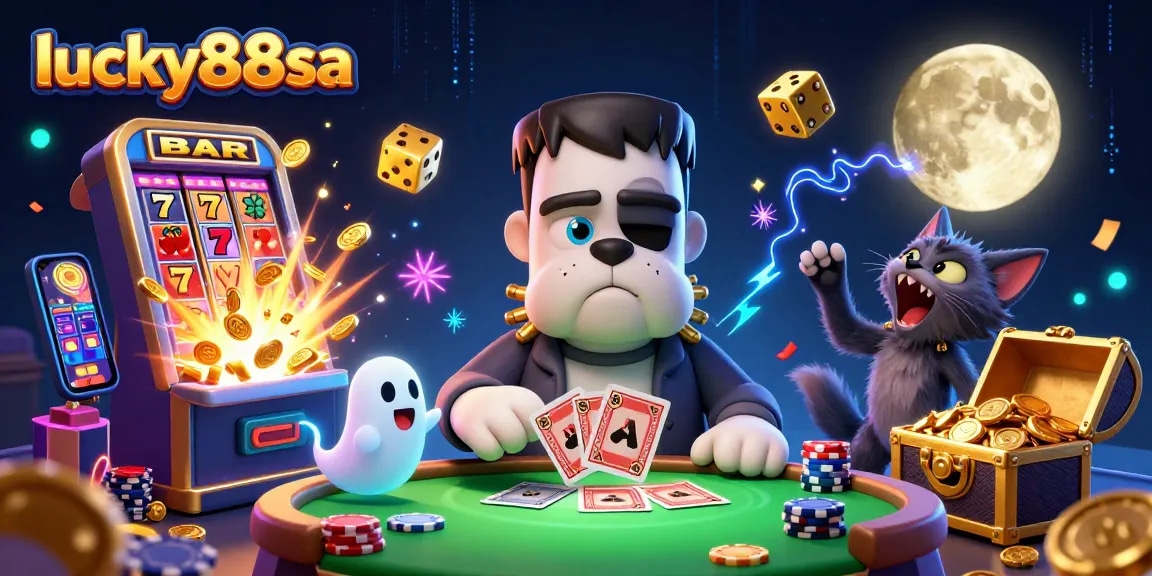 Experience the excitement of lucky88sa with a lively casino scene featuring iconic characters and dynamic game elements.