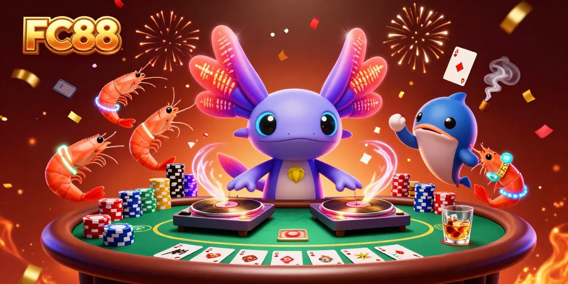 Engage with immersive gameplay visuals at FC88 featuring dynamic casino scenes and vibrant characters.