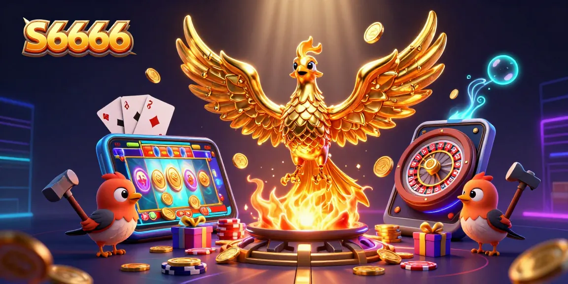 Win big with S6666 featuring a molten phoenix and dynamic gaming elements!