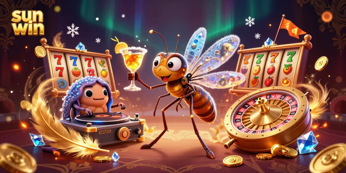 Experience thrilling action with Sun Win’s cartoon mascot in the dynamic online casino atmosphere filled with excitement.