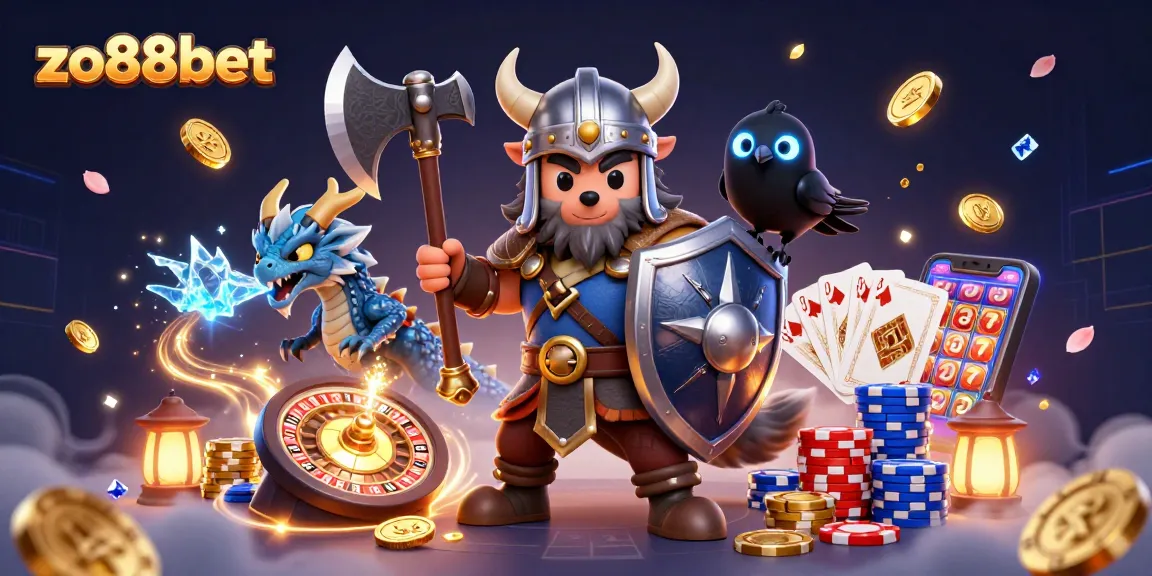 Experience thrilling games with zo88bet's Viking wolf warrior, dragon, and gaming treasures.