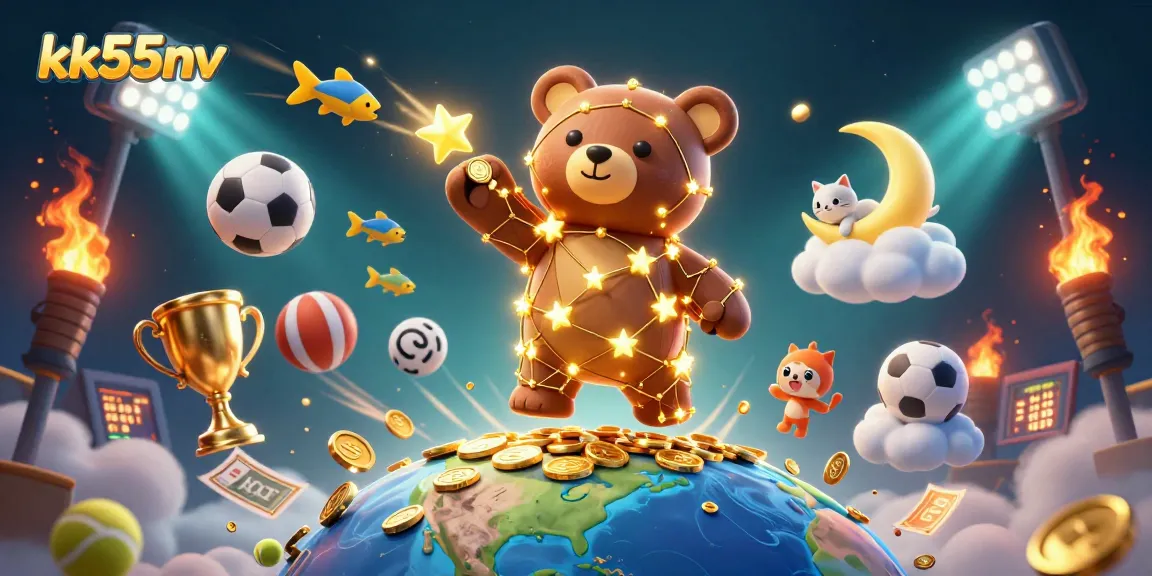 Win big with kk55nv in a vibrant 3D casino universe full of exciting elements and action!