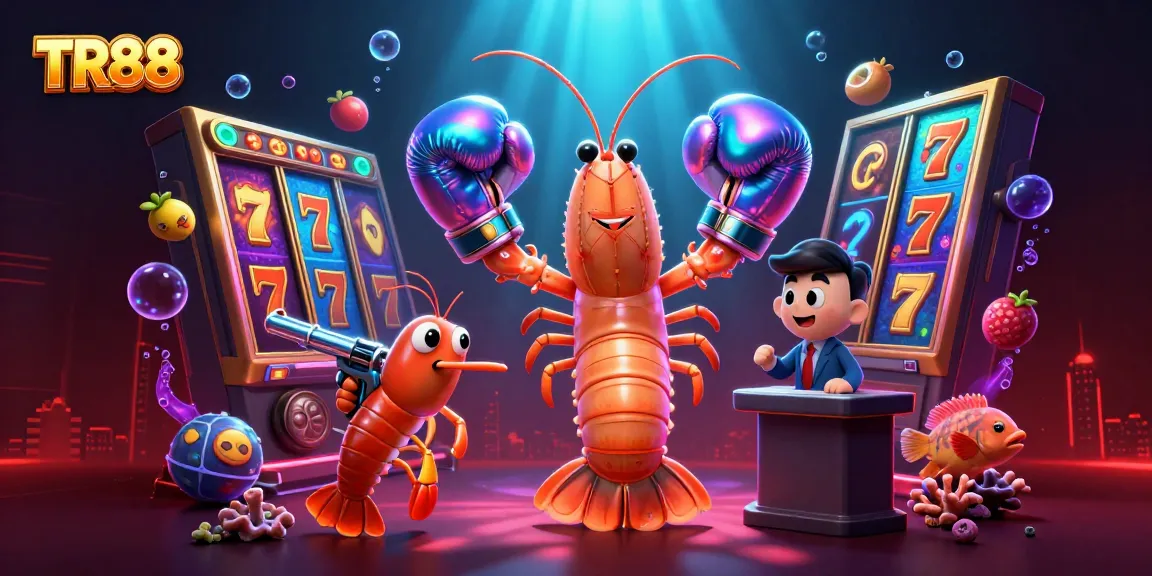 Spin the reels at TR88 with exciting slot adventures and lively game elements in a vibrant 3D illustration.