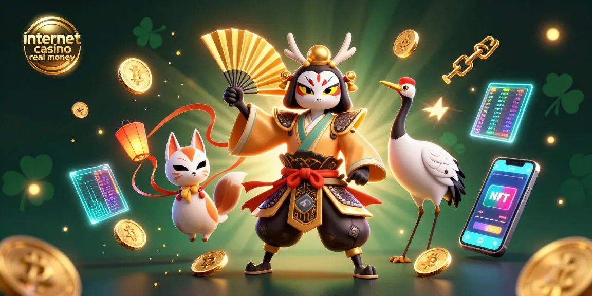 Experience the thrill of internet casino real money games with dynamic 3D characters and vibrant elements.