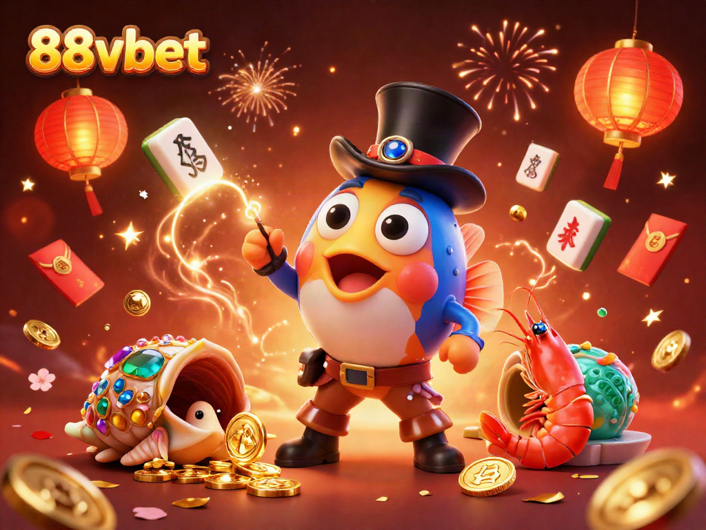 Experience the thrill of 88vbet with an exciting anglerfish and dynamic casino-themed elements.