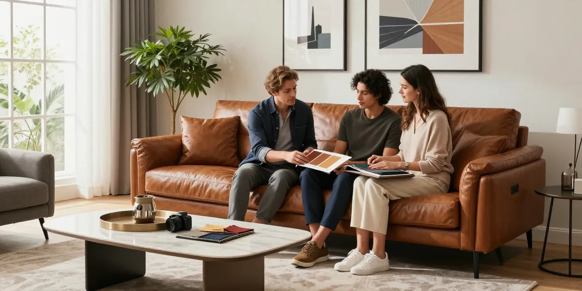 Baxter Sofa Händler Deutschland bietet eine luxuriöse Auswahl an Ledersofas in einem modernen Wohnzimmer mit Designerberatung.