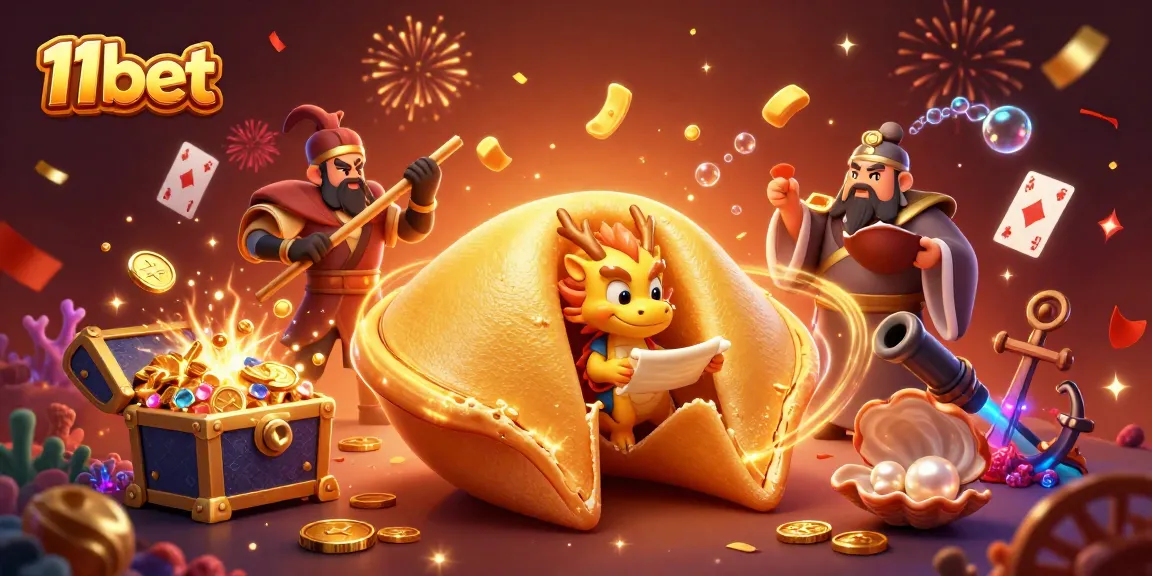 Experience thrilling wins with 11bet at a vibrant casino scene filled with gold and magic.