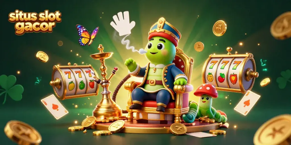 Experience the thrill of situs slot gacor with vibrant 3D casino art showcasing colorful slot elements and engaging characters.