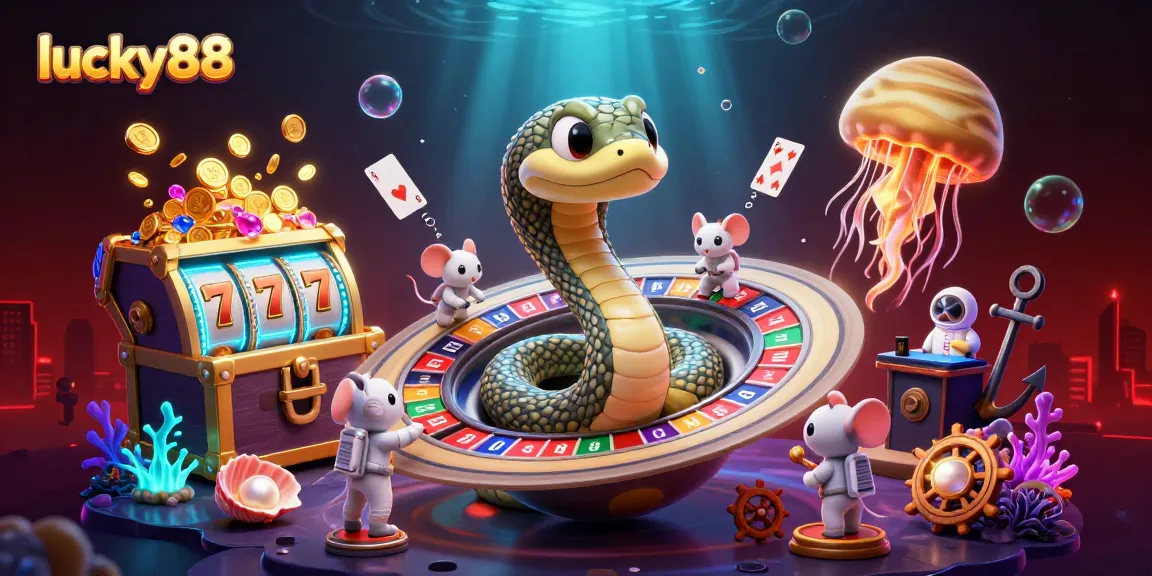 Engage with lucky88 gameplay featuring an animated cosmic casino scene with betting astronaut mice.