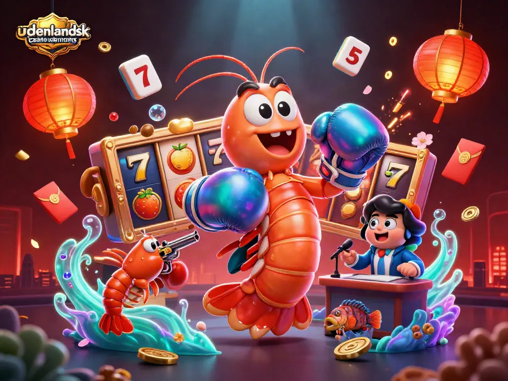 See vibrant action in udenlandsk casino uden ROFUS featuring a mantis shrimp and gaming elements.