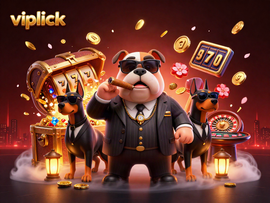 Experience vibrant casino excitement with vipluck as bulldog mafia boss and Dobermans enjoy dynamic gaming elements.