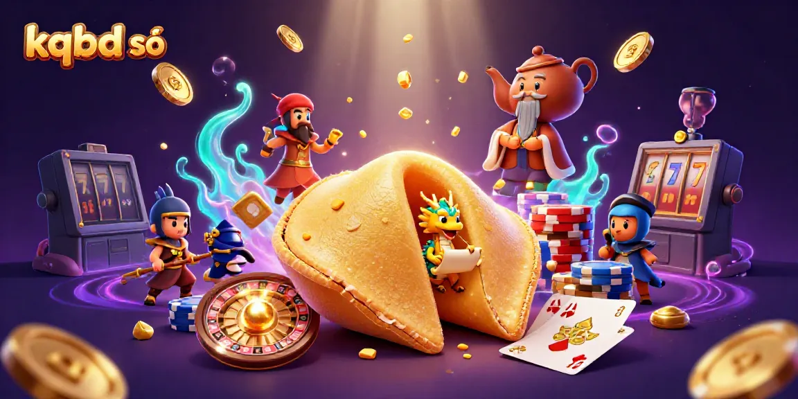 Engage with kqbd số, featuring a golden fortune cookie and dragon in an enchanting casino scene.