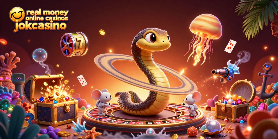 Experience real money online casinos jokacasino as astronauts bet on a roulette wheel of cosmic adventure.