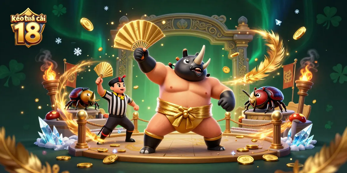 Experience exciting sports betting with kèo nhà cái 18 as a giant rhinoceros beetle stomps to release coins.