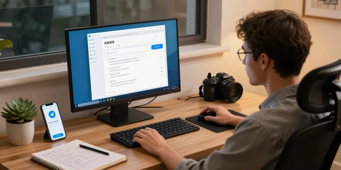 Customizing Telegram中文 interface on a desktop, showcasing language settings.