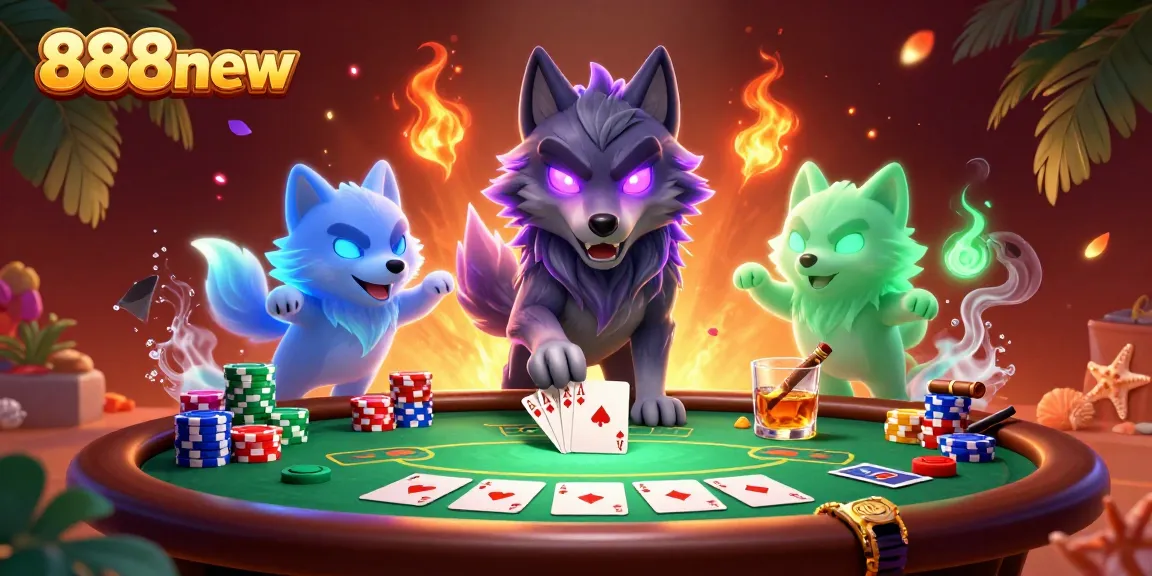 Experience winning moments at 888new with vibrant poker action in a dynamic casino scene.