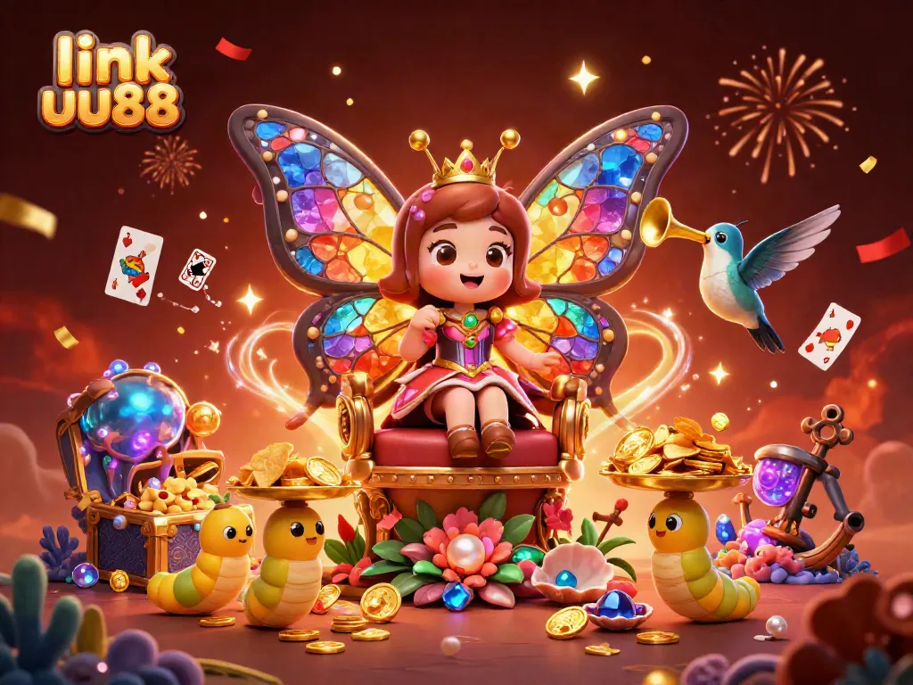 Engage with the exciting world of link uu88 featuring colorful characters, casino elements, and treasure.