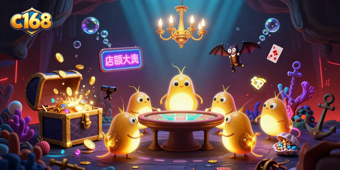 Experience thrilling gaming at c168 with vibrant glowworms lighting a cave casino scene.