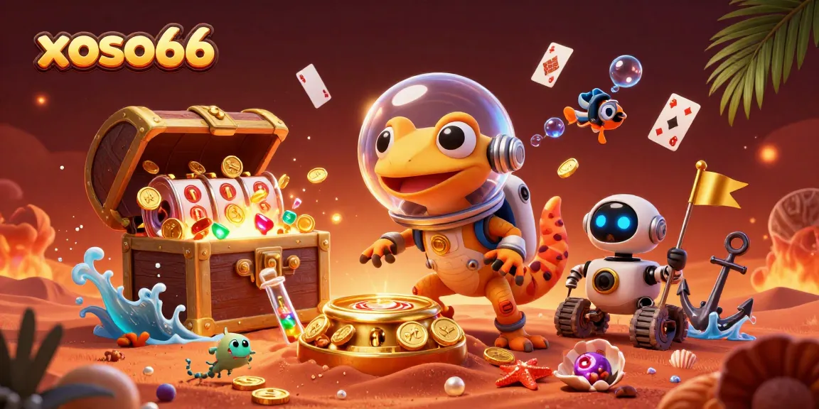 Experience thrilling wins at xoso66 with a Martian gecko discovering a buried casino.
