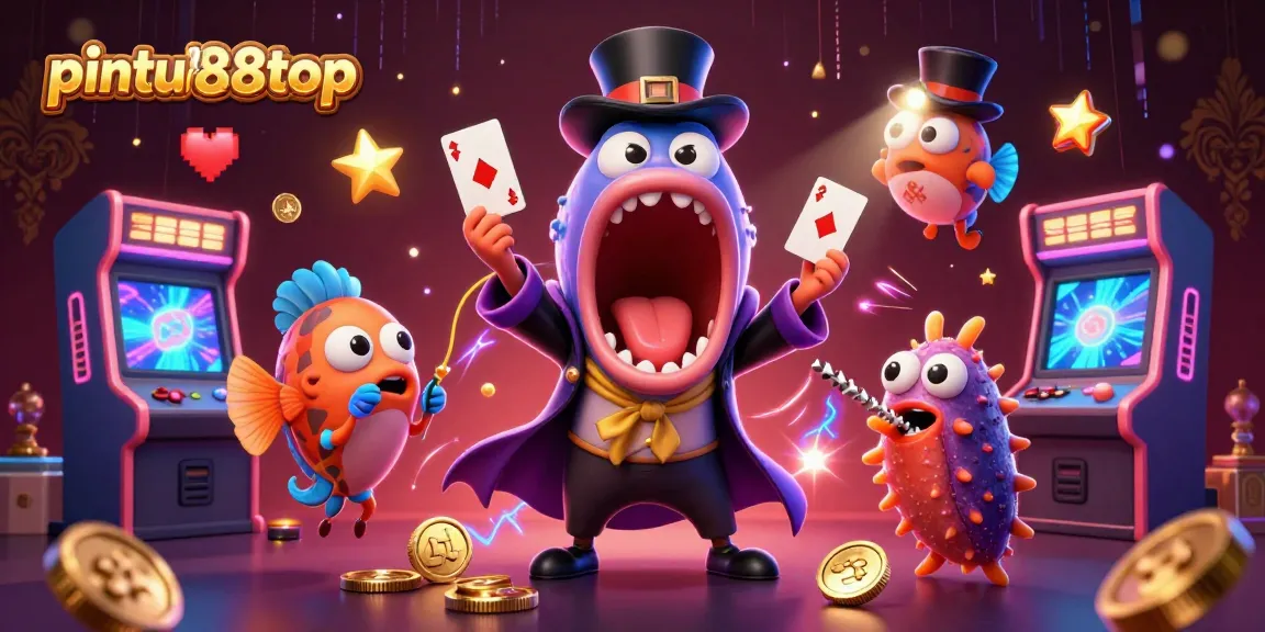 Play games at pintu888top with a whimsical underwater casino featuring unique sea creatures.